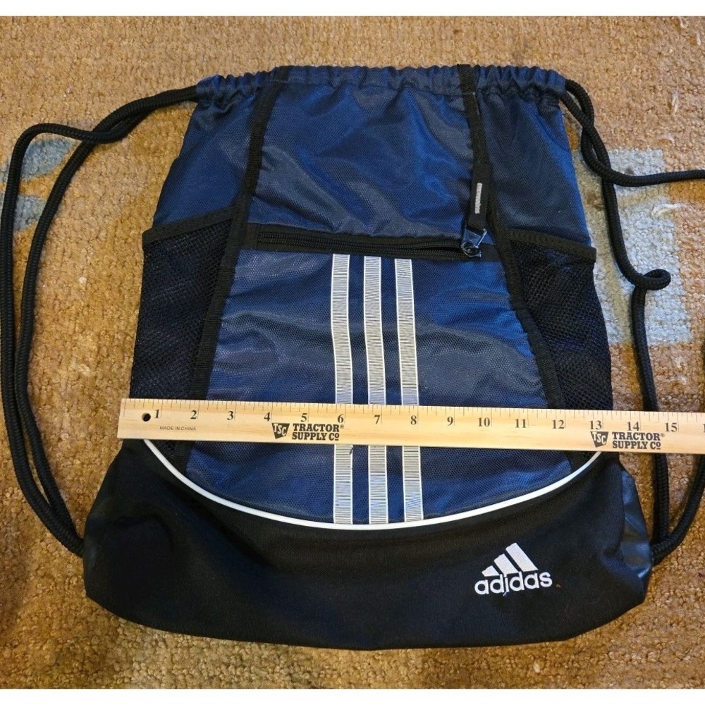 Adidas Drawstring Bag Royal Blue - Picture 2 of 5